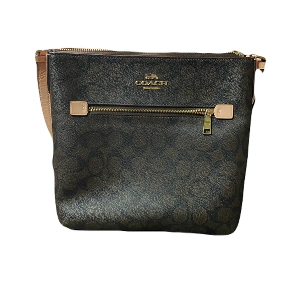 Coach Signature Canvas/ Leather Crossbody Bag - Picture 3 of 6